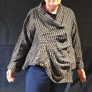 Funky black and gray jacket by Dress To Kill.